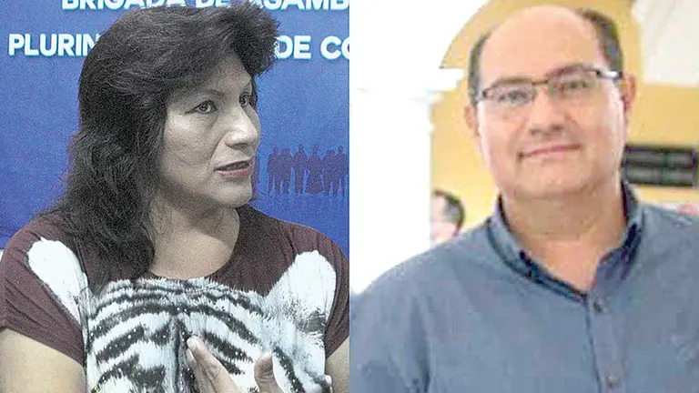 Rayza Torriani y Ciro Bustos, dos personalidades que fallecieron ayer en Cochabamba. ARCHIVO