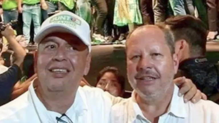 El exministro de Gobierno, Arturo Murillo, junto al exjefe del gabinete del Ministerio de Gobierno,Sergio Rodrigo M&eacute;ndez Mendiz&aacute;bal. ARCHIVO