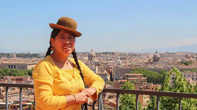 Fotograf&iacute;a de Yolanda Mamani, la "Chola Bocona" en su paso por Espa&ntilde;a. EFE