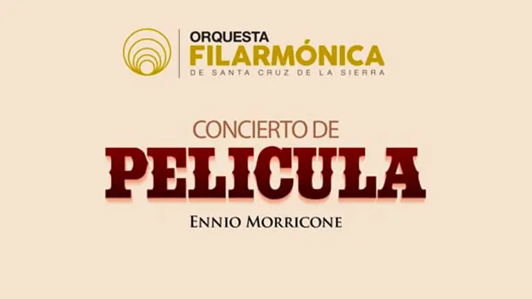 Afiche del concierto.  ORQUESTA FILARMÓNICA DE SANTA CRUZ
