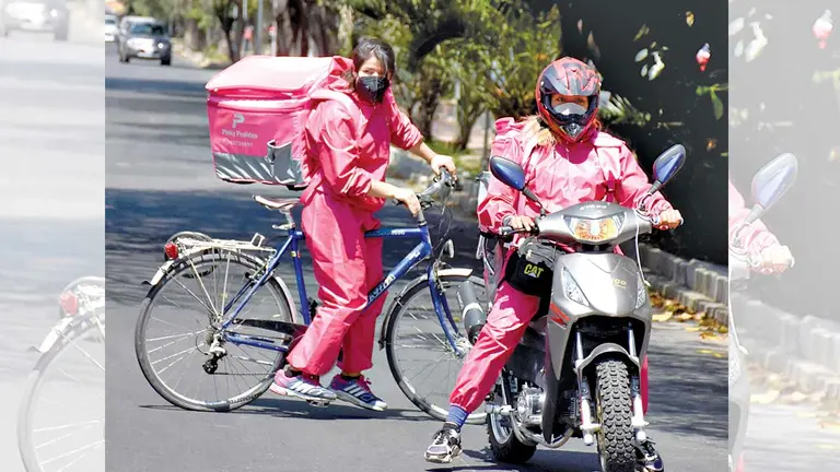 Trabajadoras del servicio delivery. ARCHIVO