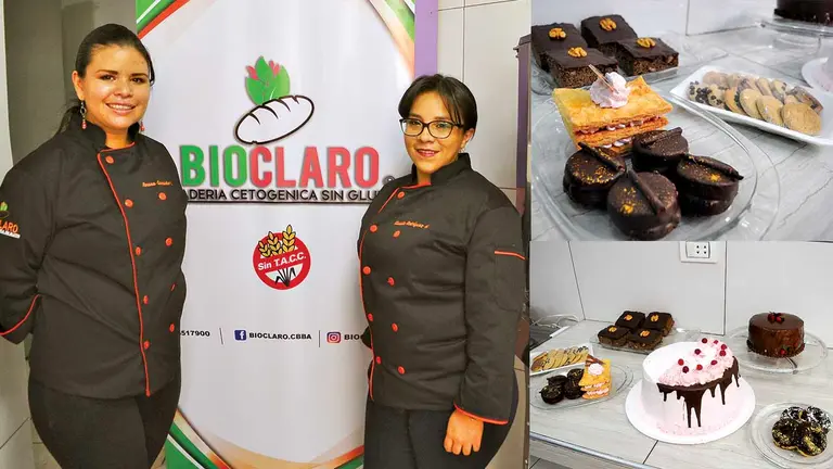 Roxana Camacho y Claudia Rodríguez empezaron a capacitarse con profesionales sobre lo que era la alimentación saludable, libre de gluten, lácteos, aceites vegetales y azúcares. NOÉ PORTUGAL