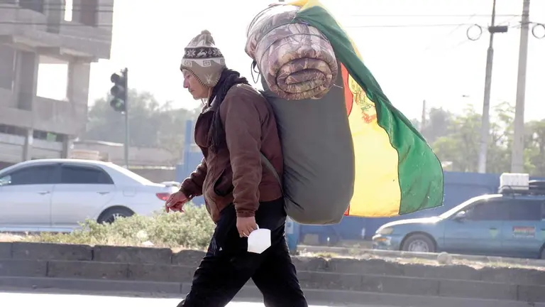 Gonzalo Melgar en la avenida Petrolera, Cochabamba. DICO SOLÍS
