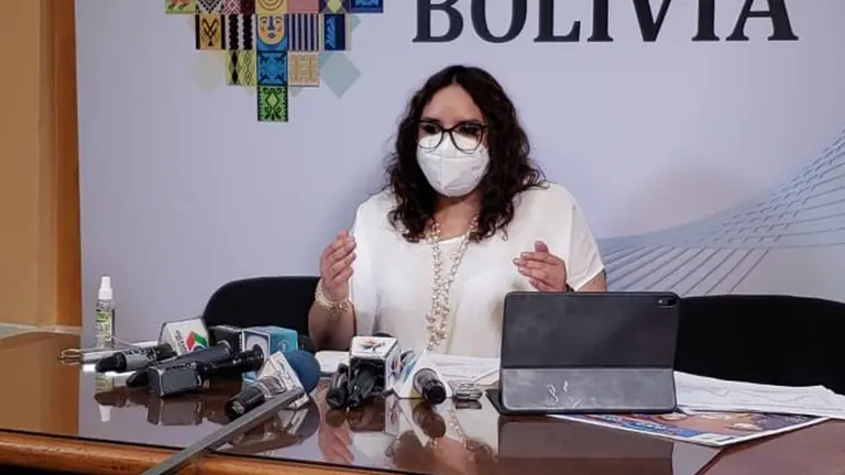 La viceministra de Promoción, Vigilancia Epidemiológica y Medicina Tradicional, María Reneé Castro. (ABI)