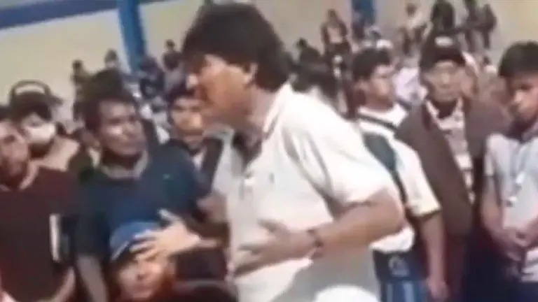 El expresidente Evo Morales en un mitin en el tr&oacute;pico. Captura de video