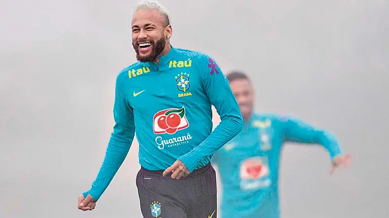 El astro brasileño Neymar, en las prácticas de la Canarinha. CBF.