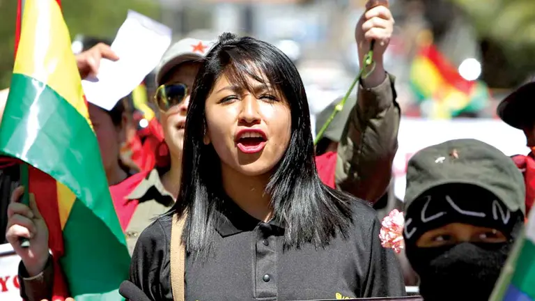 Evaliz, hija del expresidente Evo Morales.  ARCHIVO