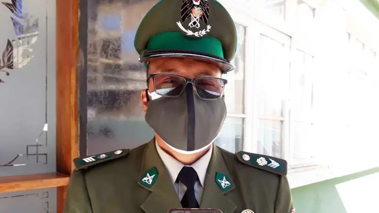El suboficial V&aacute;squez se refiri&oacute; el tema de 2019 y de la Ley de Ascensos. Foto: ERBOL.