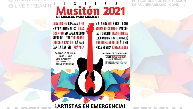 Afiche del festival de música &ldquo;Musitón&rdquo;.  RED COLABORATIVA