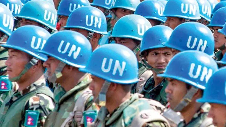 Formación de algunos militares que trabajan en misiones de paz de la ONU.          ONU