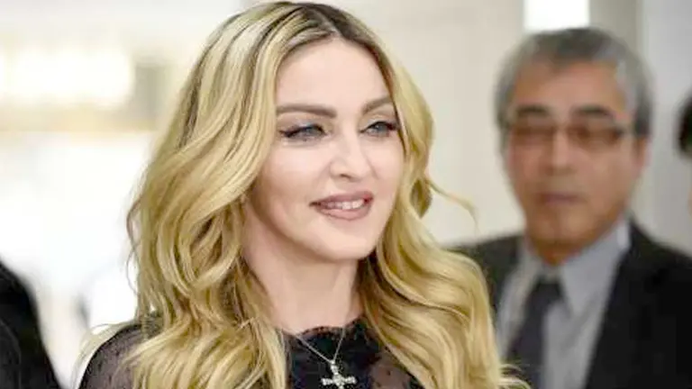 La súper estrella del pop Madonna posa durante un evento promocional. EFE