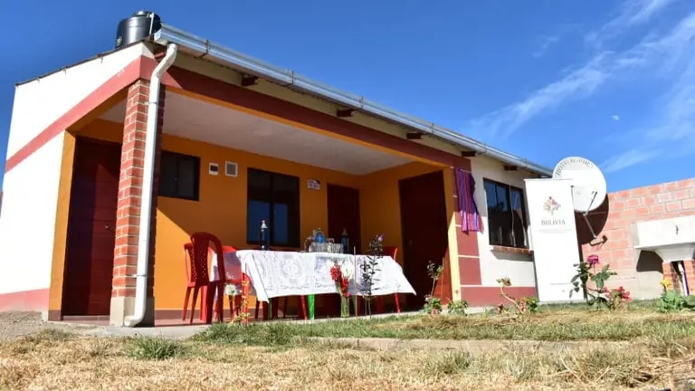 Una de las viviendas sociales entregadas por el Gobierno. ABI