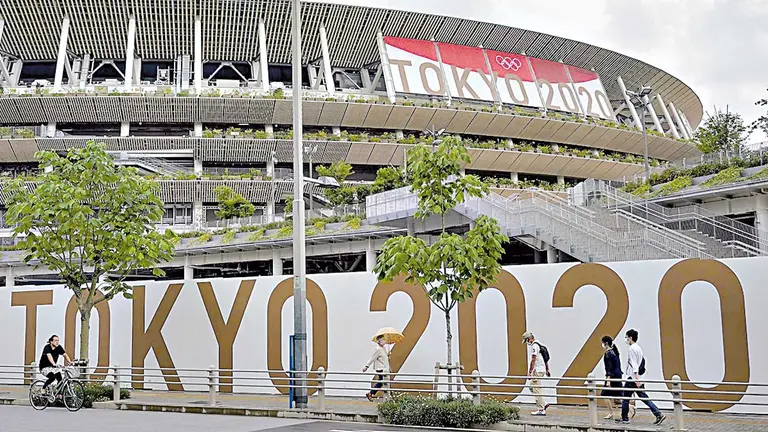 El frontis de uno de los escenarios deportivos en Tokio, Japón. EFE