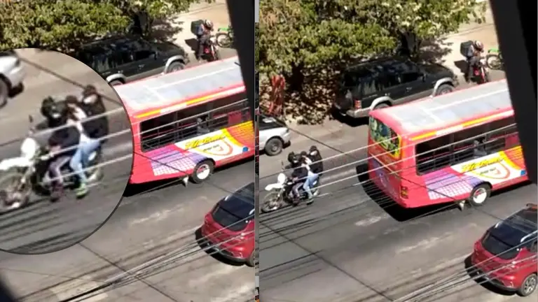 Imagen de video muestra el momento exacto en el que los tres malechores huyen de la escena del crimen en la avenida Ram&oacute;n Rivero.