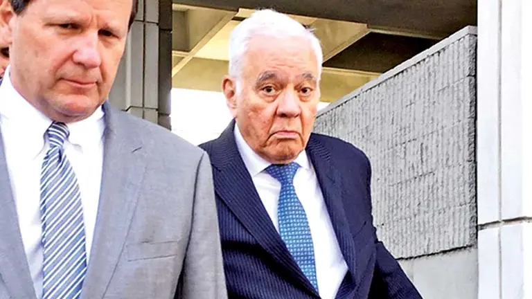 El expresidente al salir de su audiencia en EEUU. ARCHIVO
