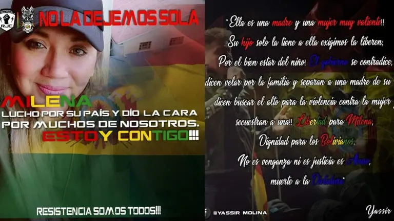 Los mensajes compartidos desde la cuenta de Yassir Molina, en Facebook. RRSS
