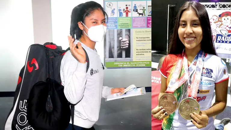 Camila Rivero, antes de competir en el torneo de Estados Unidos que termina hoy (i). Camila, cuando aún competía por Bolivia. NOÉ PORTUGAL-GENTILEZA FAMILIA RIVERO