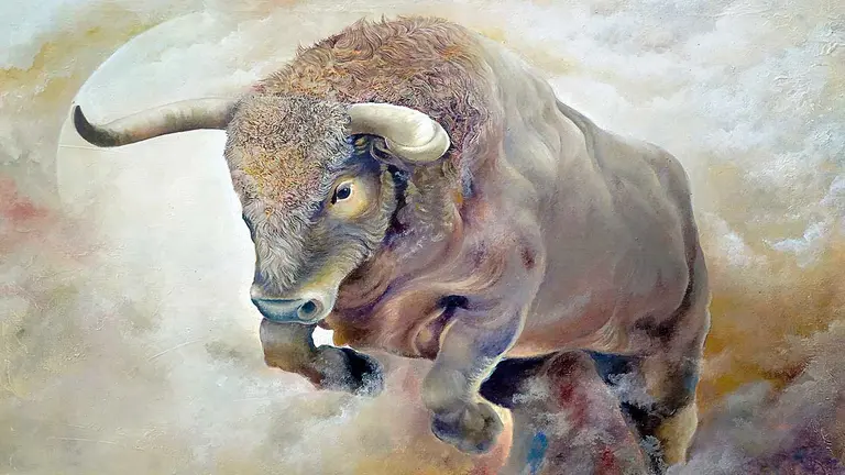 La pintura &ldquo;Siempre hermanos&rdquo; realizada con pastel sobre papel. EUSEBIO CHOQUE