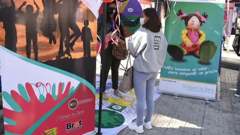Campa&ntilde;a, realizada en la plaza 14 de Septiembre. NO&Eacute; PORTUGAL