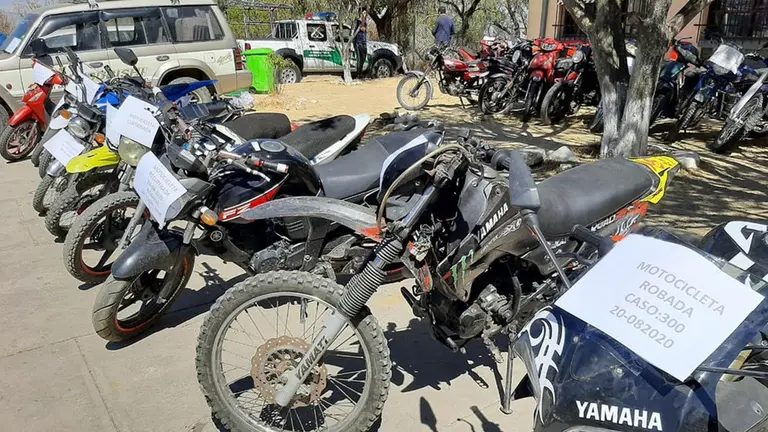 Motocicletas recuperadas por Diprove. ARCHIVO 