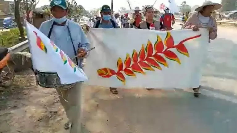 Marcha ind&iacute;gena. ERBOL