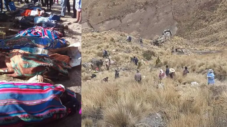 Bus se embarranca y deja 23 fallecidos en la ruta Morochata &ndash; Quillacollo, en Cochabamba. AYOPAYAJATUN
