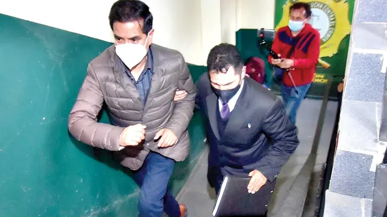 El exjefe policial Rodolfo Montero tras su aprehensión, ayer. APG