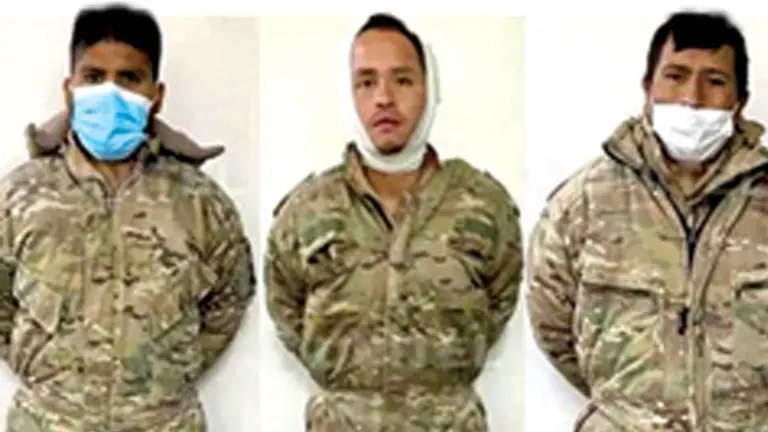 Los tres militares bolivianos en Chile. RRSS