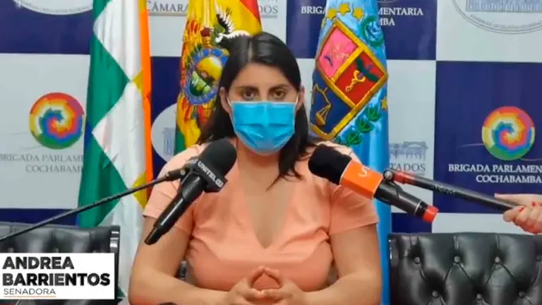 La senadora de Comunidad Ciudadana Andrea Barrientos. Captura