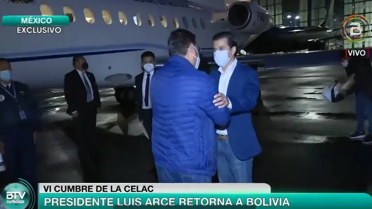 Arce retorna a Bolivia tras participar en la VI Cumbre de la Celac en M&eacute;xico.