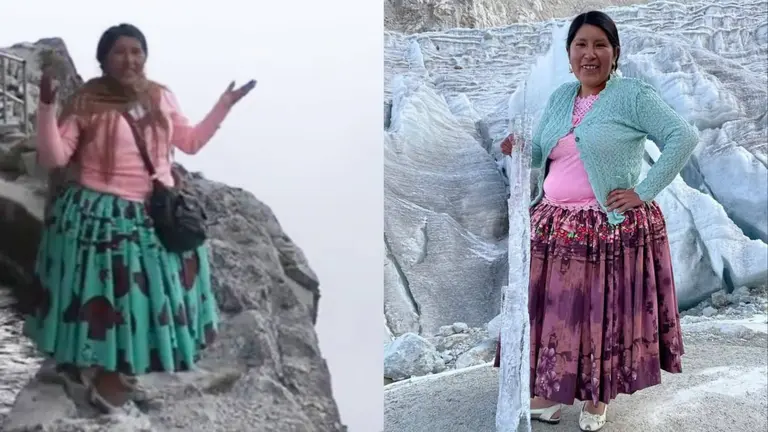La Cholita Isabel, en dos de sus aventuras m&aacute;s recientes. Facebook Cholita Isabel