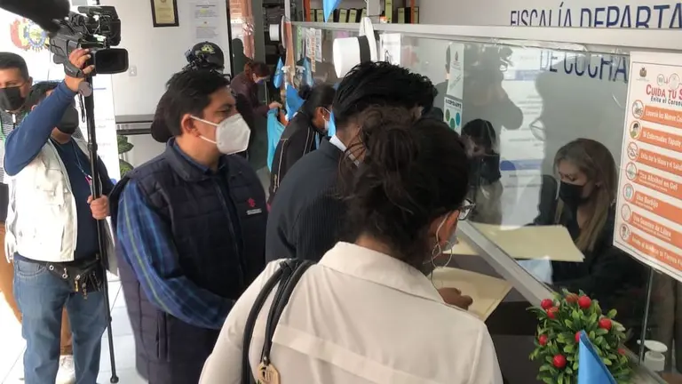 Federaci&oacute;n de Trabajadores de la Prensa de Cochabamba presenta denuncia por agresi&oacute;n a dos periodistas de OPINI&Oacute;N. Foto: Opini&oacute;n.