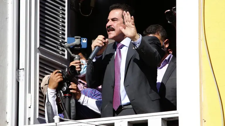 El alcalde de Cochabamba, Manfred Reyes Villa, NOÉ PORTIGAL