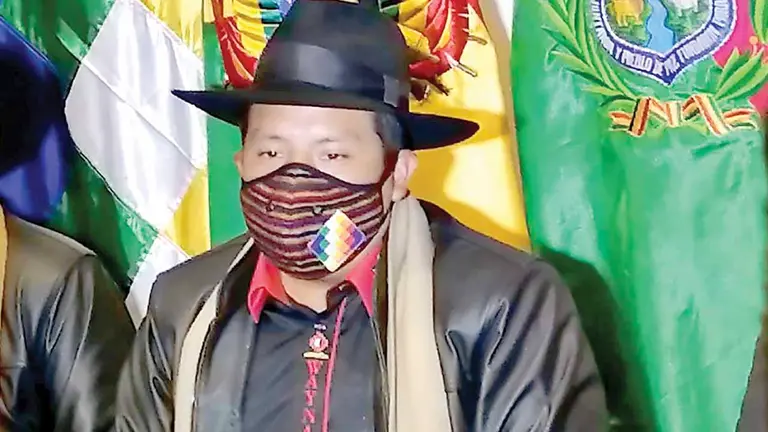 El gobernador de La Paz, Santos Quispe. ERBOL