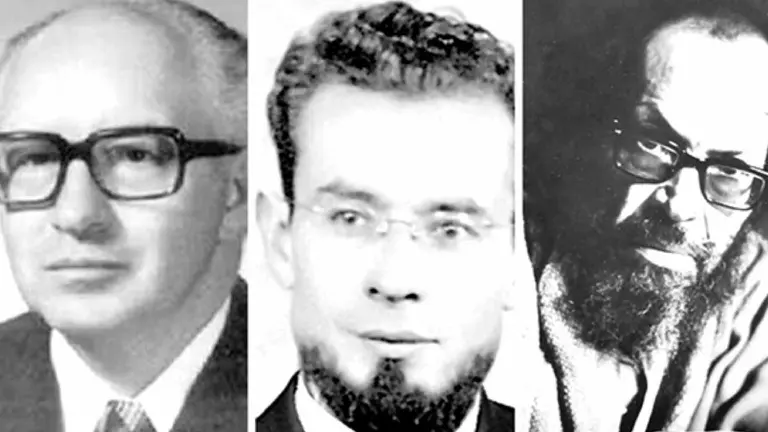 El alemán Werner Guttentag, el tarijeño Óscar Alfaro y el paceño Jaime Saenz, los principales homenajeados por la FIL. ARCHIVO