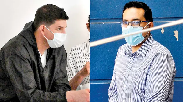Los dos sentenciados por el asesinato del piloto Percy Marcelo Zegarra. NOÉ PORTUGAL