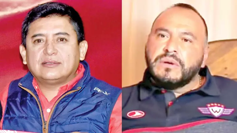 Los candidatos a la presidencia de Wilster, Gróver Vargas y Herald Antezana. ARCHIVO