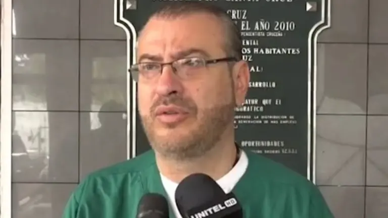 El dirigente del Comit&eacute; C&iacute;vico Pro Santa Cruz R&oacute;mulo Calvo. ERBOL