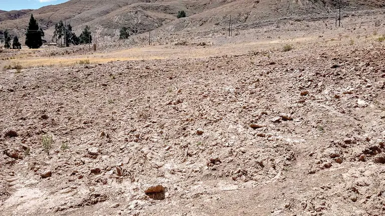 Tierras de cultivo secas y sin plantaciones. CARLOS ROCHA