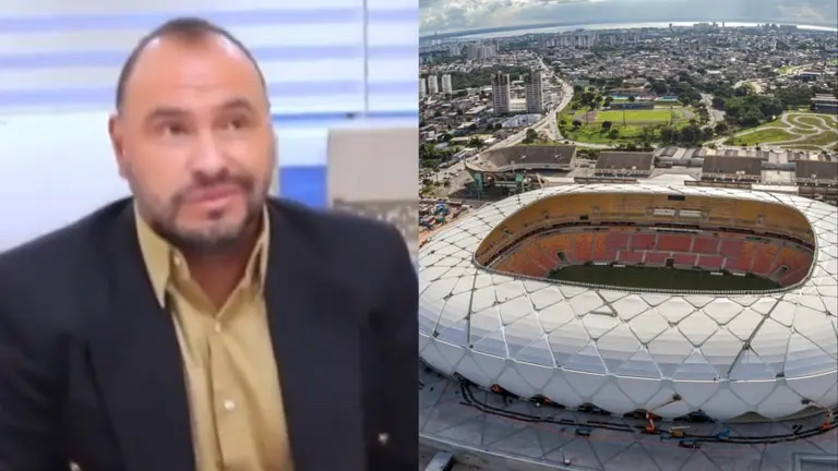 El piloto Herald Antezana. Del otro lado, un estadio moderno referencial. OPINI&Oacute;N