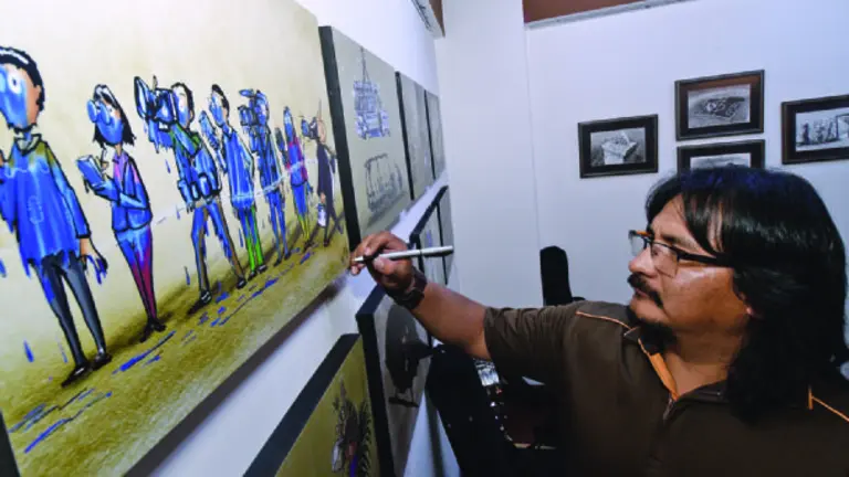 El caricaturista Abecor. Erbol