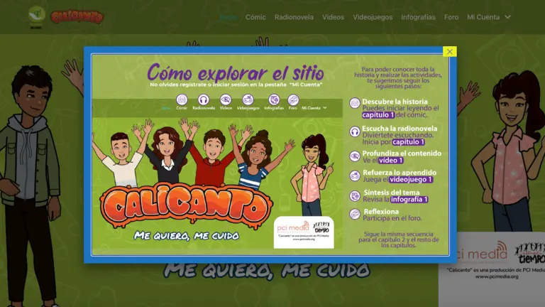 Captura de la p&aacute;gina web "Calicanto".