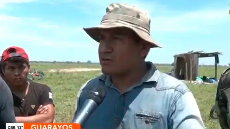 Un campesino que habl&oacute; con la prensa tras los hechos de Guarayos. CAPTURA RED UNO