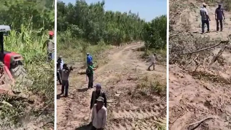 Escenas de la zona que fue avasallada en Guarayos.
