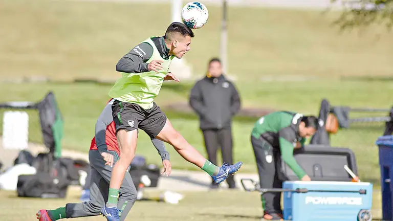Los jugadores de la Verde durante la sesión de fútbol en Estados Unidos. FBF