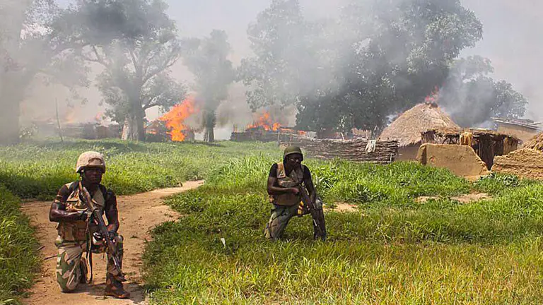 Soldados de la brigada 21 del Ejército de Nigeria. EFE