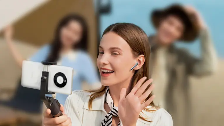 Los aud&iacute;fonos inal&aacute;mbricos FreeBuds, de Huawei.