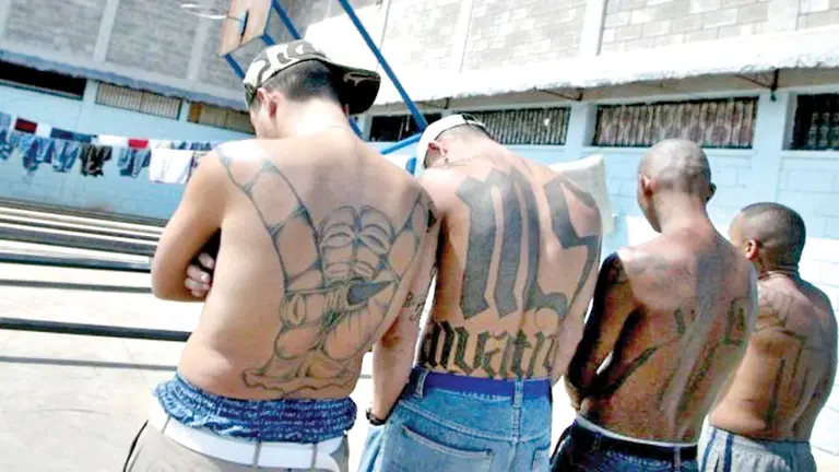 Imagen ilustrativa de miembros de la Mara Sanvatrucha. AGENCIA