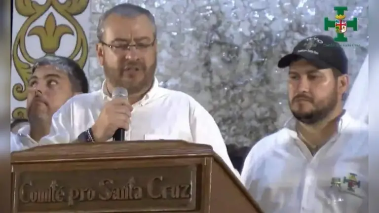 El presidente del Comit&eacute; C&iacute;vico pro Santa Cruz, R&oacute;mulo Calvo. CAPTURA DE VIDEO