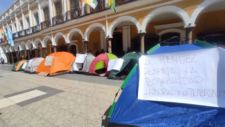 Huelga de extrabajadores de Obras P&uacute;blicas. NO&Eacute; PORTUGAL.